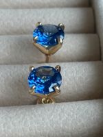 Luxus Elegante Ohrstecker Ohrschmuck Farbe: Gold/Royal blau