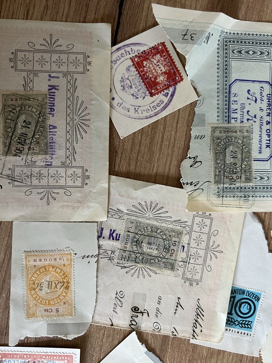 Tutti i francobolli: Lot: alte Stempelmarken-Abschnitte – Usato da Braunau venduto da Desil2511 1