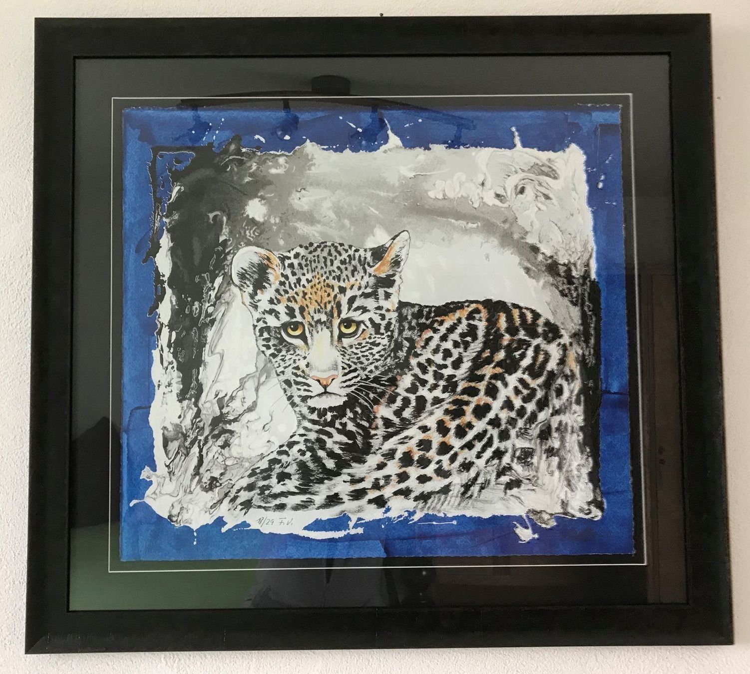 Arts picturaux & lithographies: Rolf Knie, Serigraphie "Little Leopard" – Neuf (Voir description) à Einsiedeln par artgallery59 1