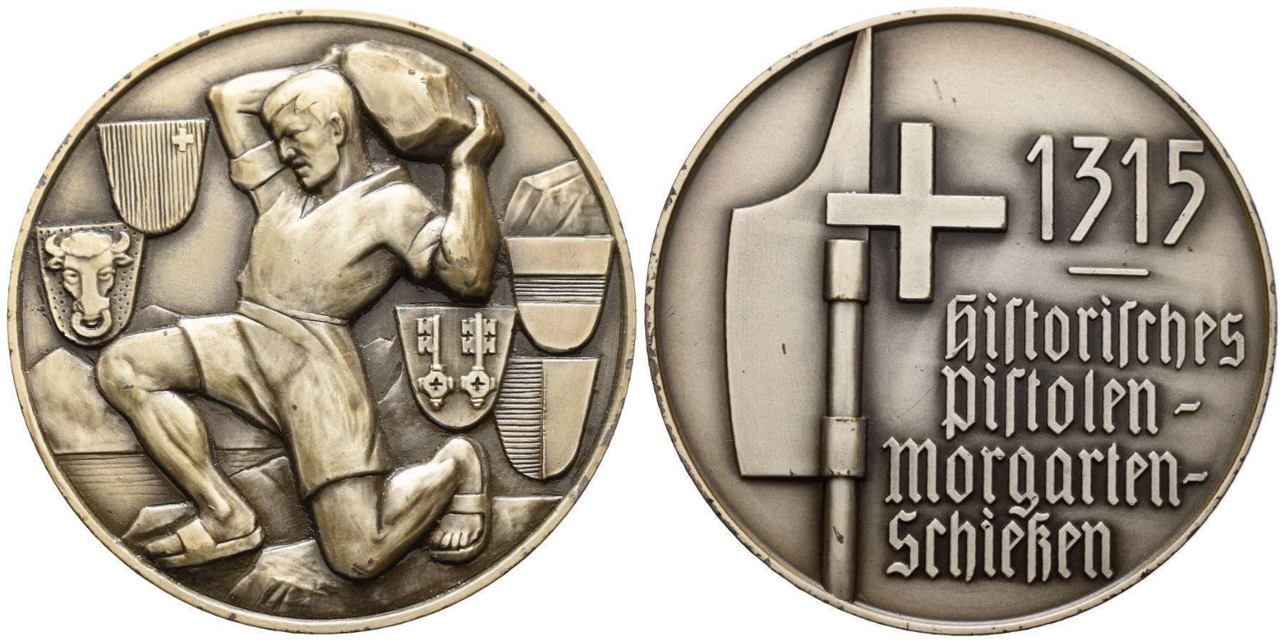 Medaglie: Morgartenschies. Silber?, R.1692  /1475/ – Usato da Trimbach venduto da Solothurn1