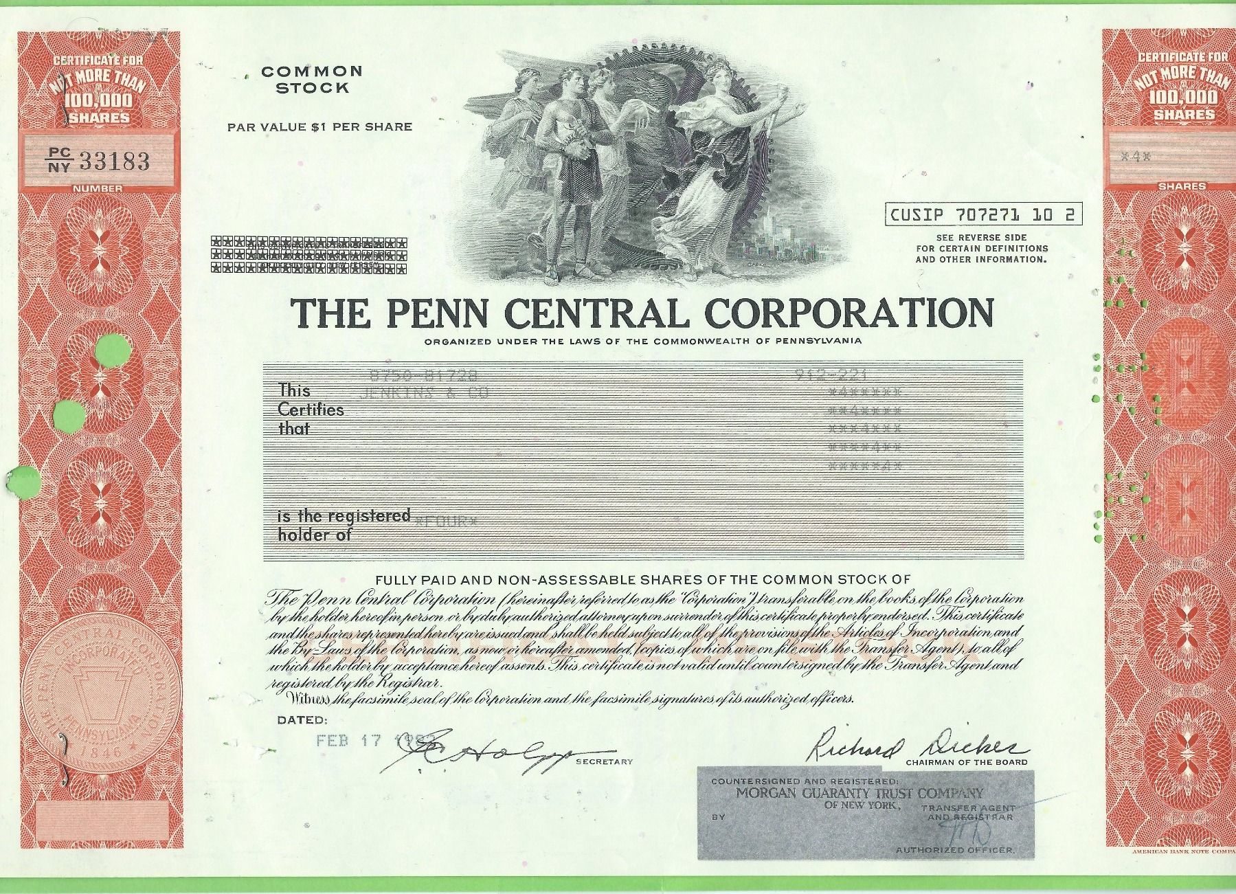 Tutti le monete: Penn Central Corporation, 1982 – Usato da Zürich venduto da t24_de