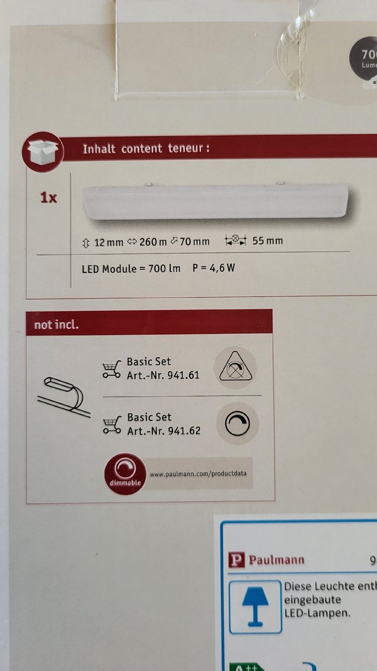 Paulmann Lampade: Paulmann Lenny Panel 2Line, 700lm, Neu Seilsystem – Nuovo e nell'imballaggio originale da Möhlin venduto da brodieph 3