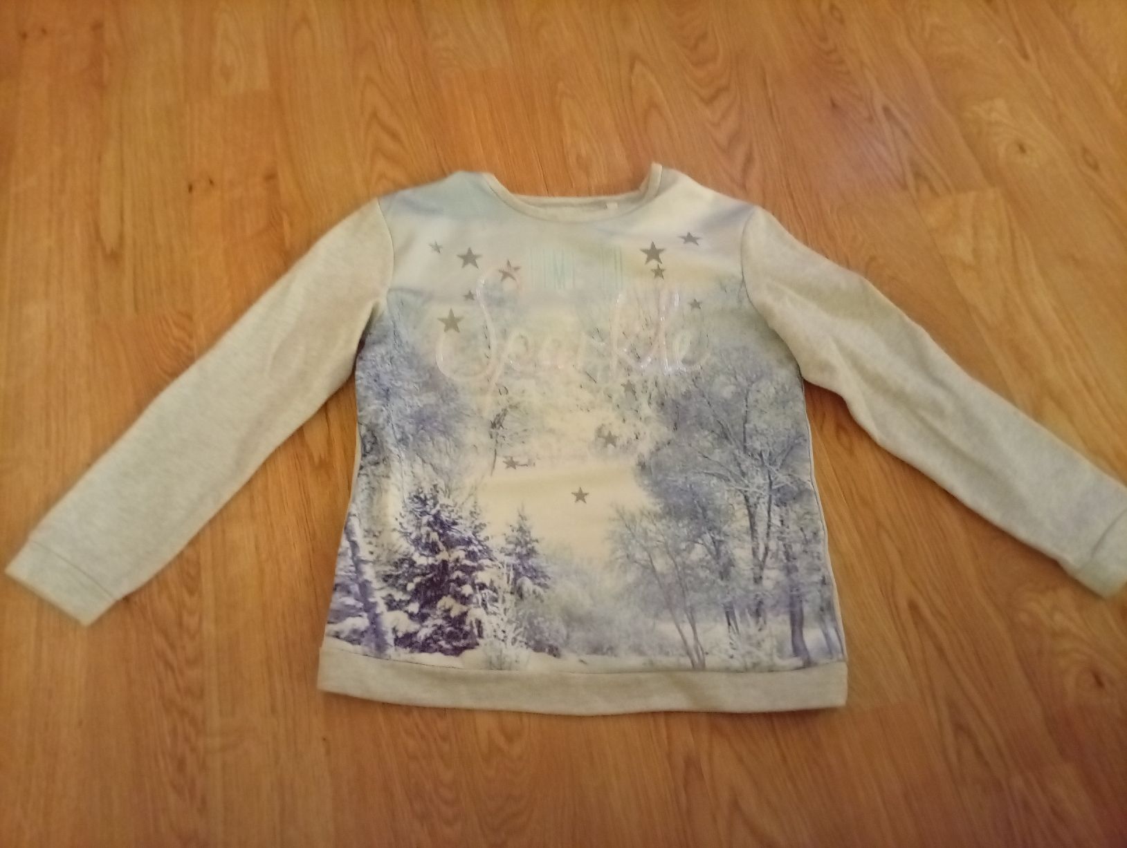 Maglioni & Felpe: Winterpullover Mädchen, Glitzerprint, Grösse 158 / 164 – Usato da Worben venduto da ersa01 5