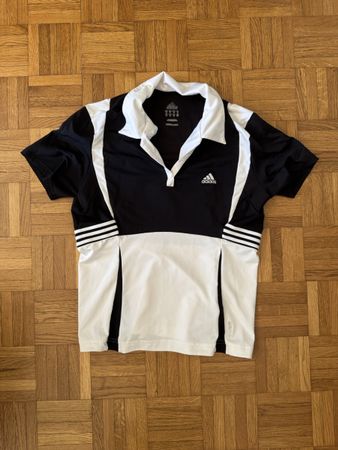 Polo Adidas noir et blanc tennis