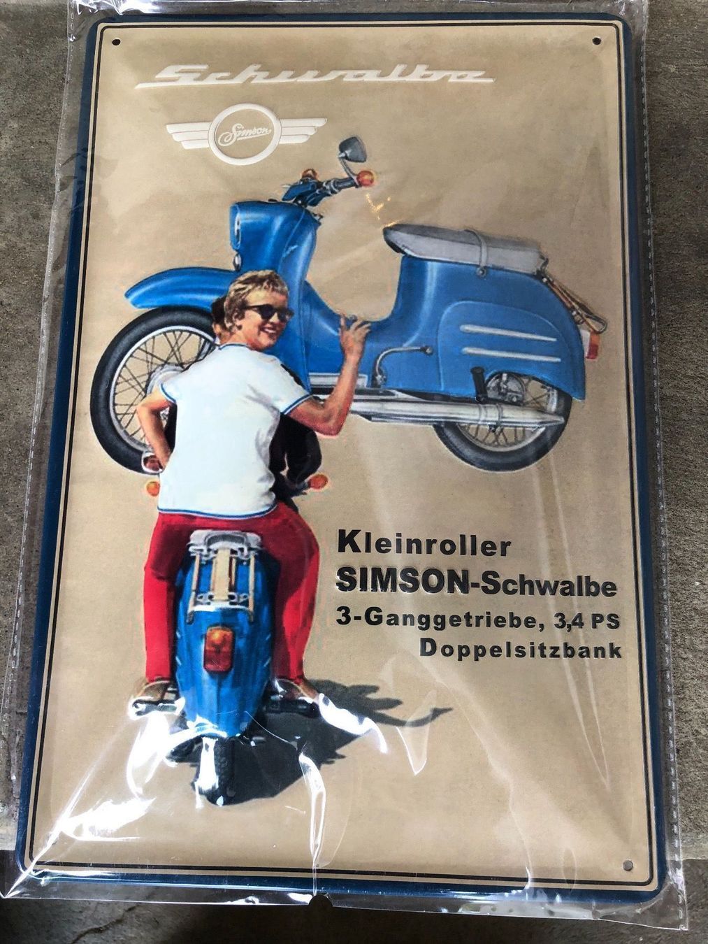 Insegne: Simson ddr schwalbe roller 2 takt 50 ccm – Nuovo e nell'imballaggio originale da Reinach AG venduto da rares75