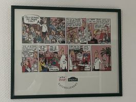 Planche BD Publicitaire Evian Badoit Naturellement, encadrée