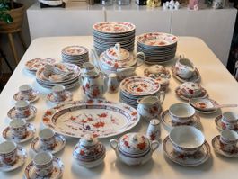 Grand service de table en porcelaine style Imari japonais –