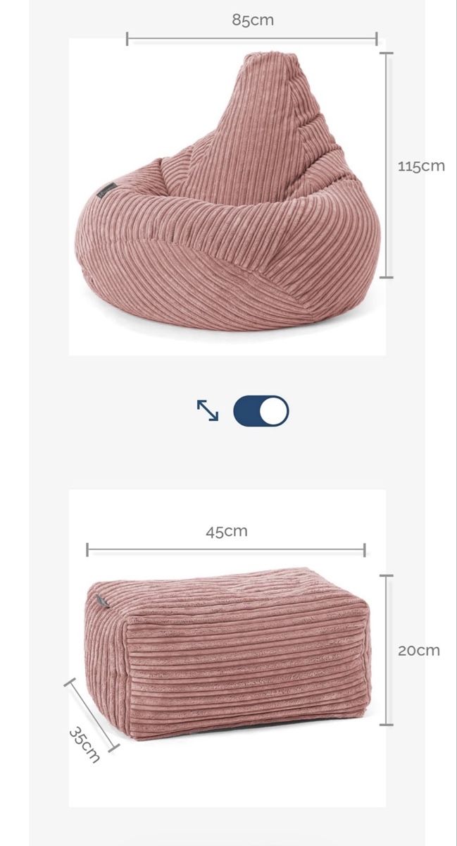 Lounge Pug Sessel: Big Bertha Original Gaming Sitzsack Sessel+Sitzhocker+Decke – Gebraucht aus Burgdorf von DieVespa125 2