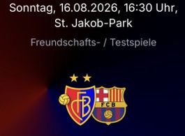 4 Tickets FC Basel - FC Barcelona Sektor B5 nebeneinander!