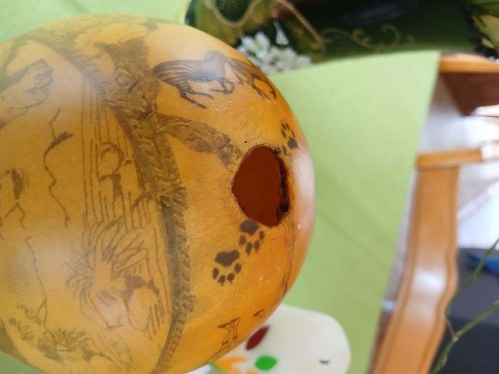 Figuren: Straussenei mit afrikanischem Deko – Gebraucht aus Zürich von Mr.Dachboden 6
