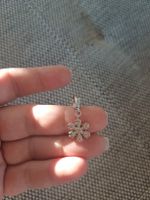 Anhänger Schneeflocke Swarovski silberfarben gebraucht
