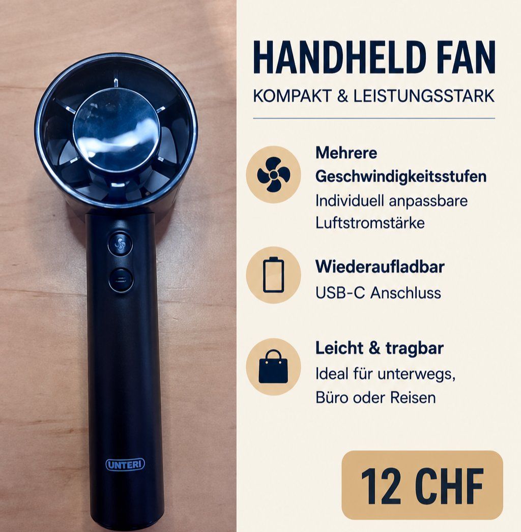 Ventilatoren: Ventilator Hand Akku USB-C – Neu (gemäss Beschreibung) aus Bern von buehlesa