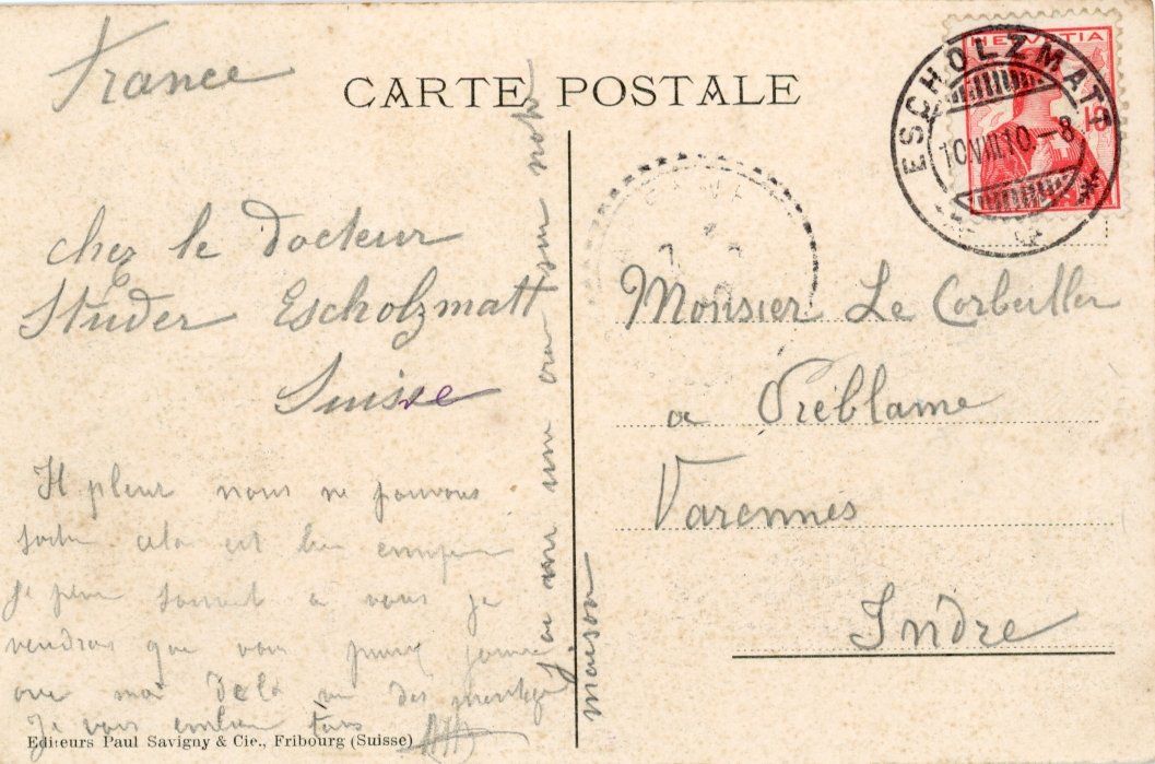 Cartoline postali: Escholzmatt   LU   -   Generalansicht       um 1910 – Usato da Brig venduto da Valcards54 1