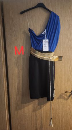 Sommerkleid, Cocktailkleid, Grösse M, Blau/Schwarz, Neu!