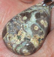 Anhänger L-5961 – Krokodil Jaspis Cabochon ca. 29x19mm
