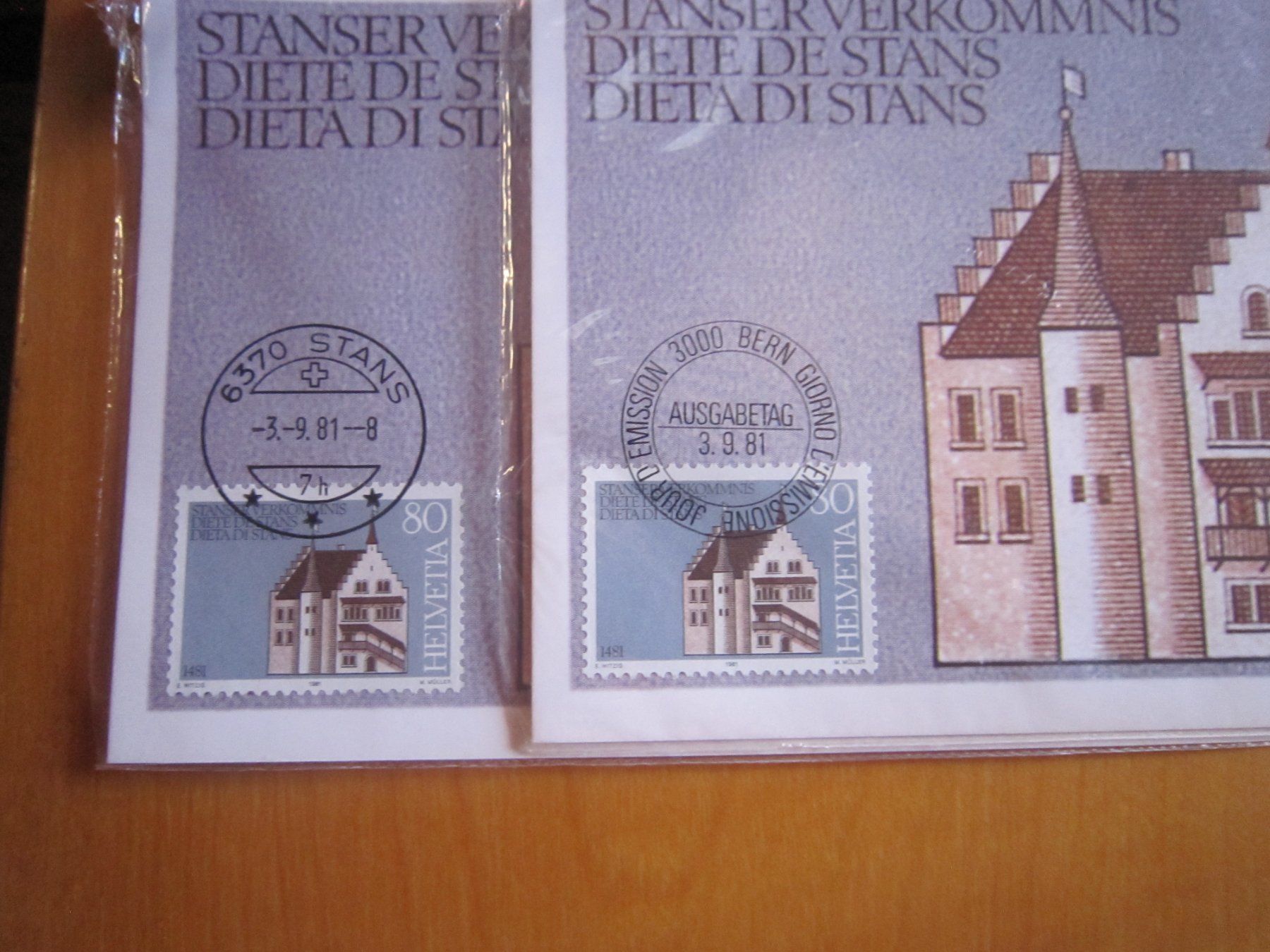 Tutti i francobolli: CH 1981 FDC Serien und einzeln und Maximumkarten – Usato da Gordola venduto da Polentaefung 4