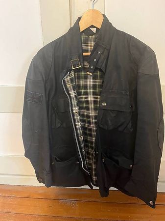 Vintage Motorrad Wachsjacke