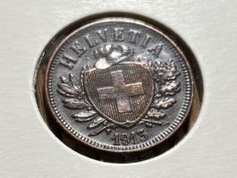 Schweiz 2 Rappen 1913 vzgl - unz ++ Patina ++