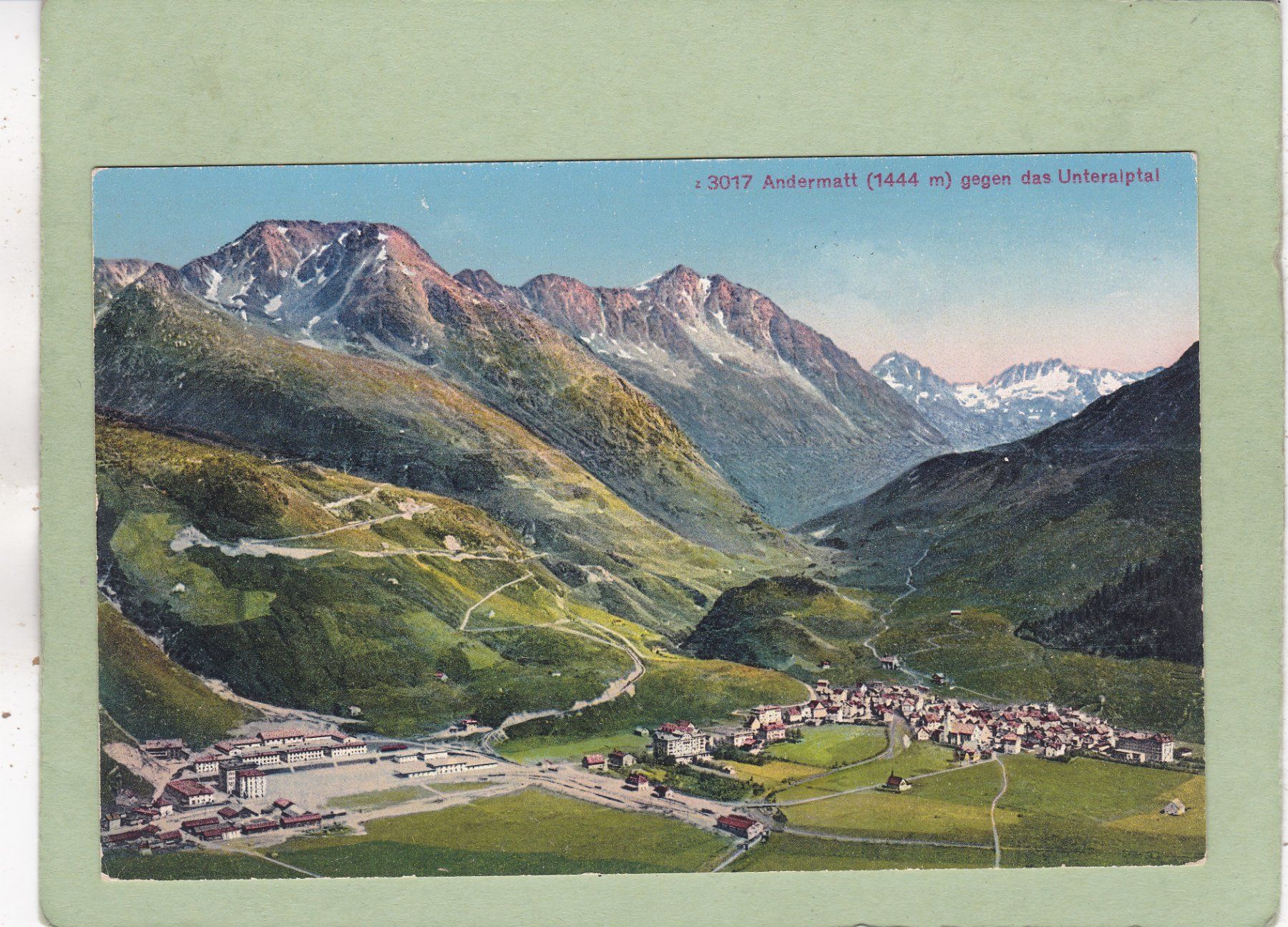 Cartoline postali: Andermatt gegen das Unteralptal – Usato da Herisau venduto da Lisegrat2008