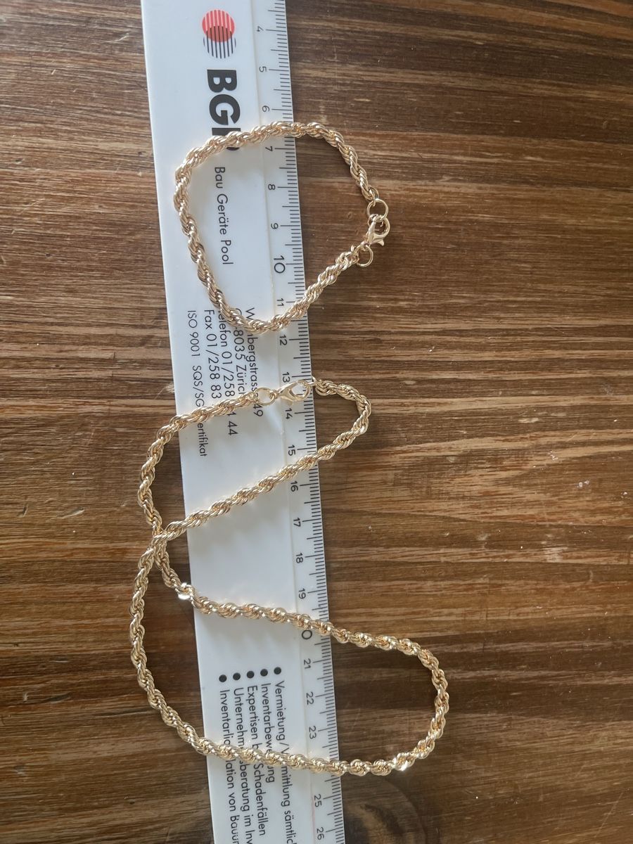 Catenine: Collier/ bracelet  couleurs dorée jaune solide  liquidation – Nuovo (secondo la descrizione) da Kloten venduto da Vermicelles 3