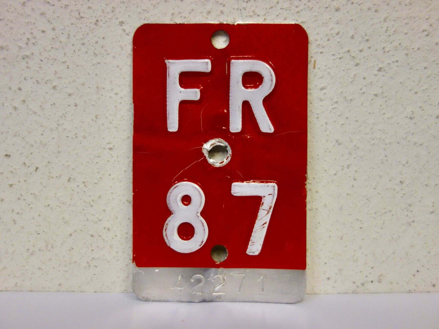 Insegne: FR 87 VELONUMMER - FAHRRADSCHILD 1987 – Usato da Kerzers venduto da djstarsky73