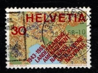 Tutti i francobolli: 1968 - 25. Jahre Landesplanung – Usato da Schaffhausen venduto da poststamp