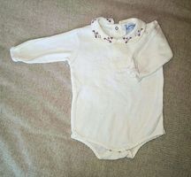Jacadi Body bébé coton, taille 67 cm, col brodé