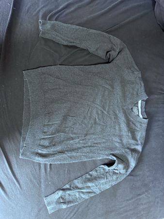Herren V-Ausschnitt Pullover, Grau, Grösse S - Top Zustand!