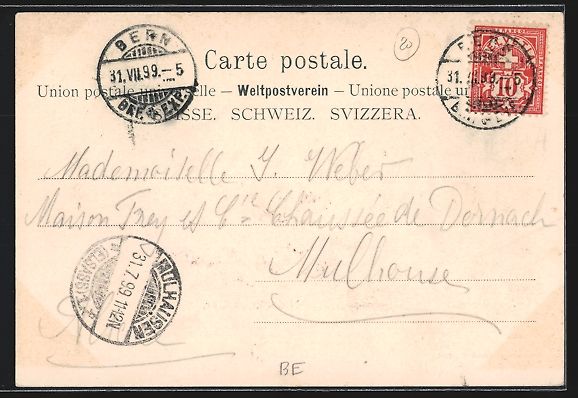 Cartes postales: Bern, Nideckquartier mit Strassenpartie – D'occasion à Berlin par bartko-reher 1