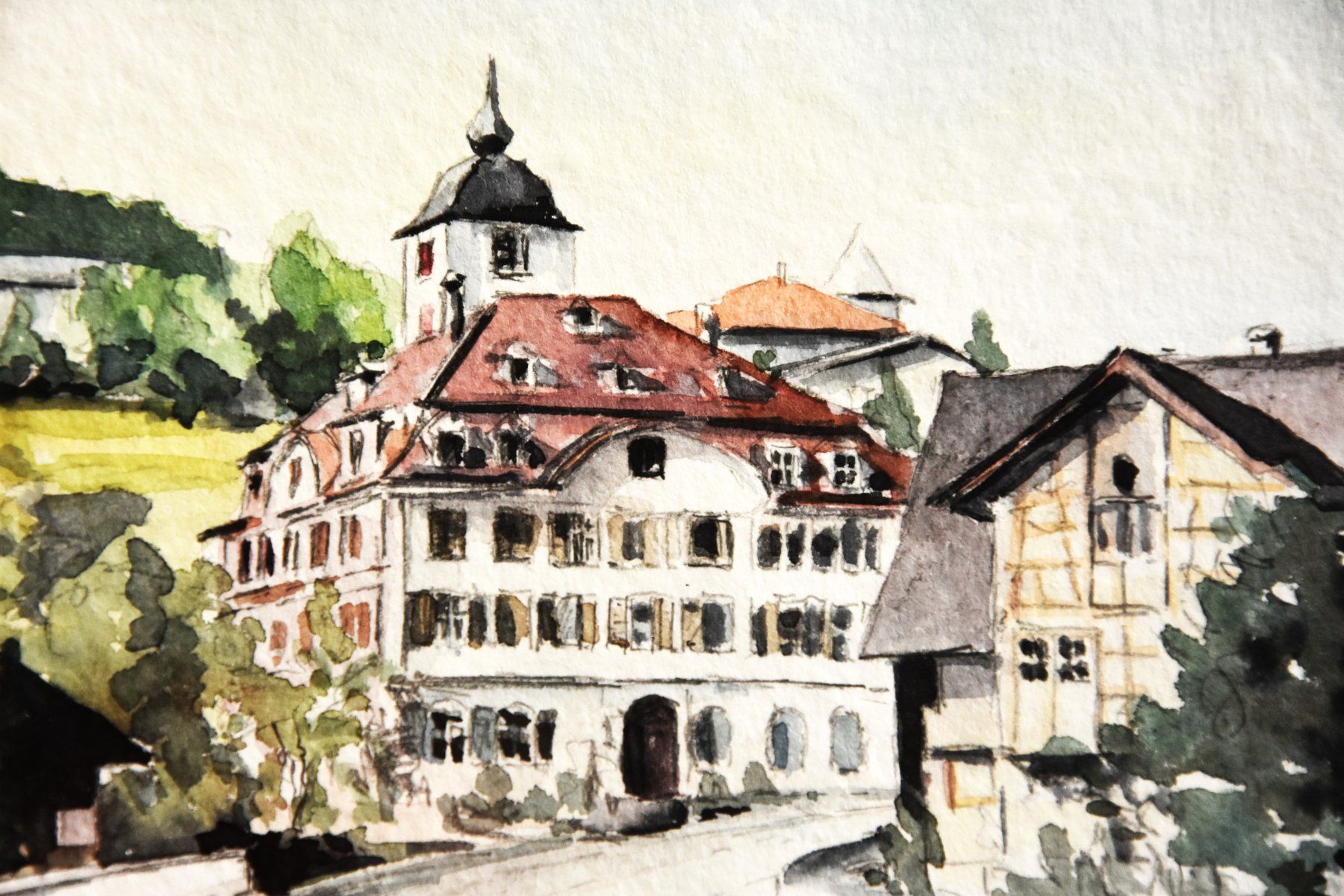 Dipinti: Oberglatt bei Flawil, Original Aquarell – Nuovo (secondo la descrizione) da Wittenbach venduto da Flic46 6