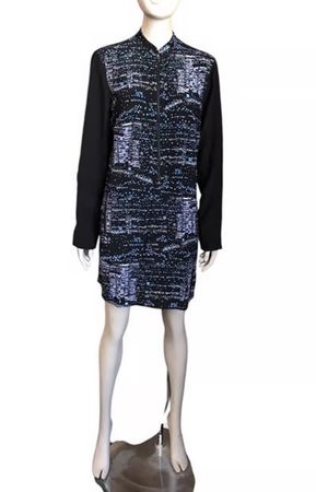 AKRIS PUNTO M-L /NP1190CHF Tunika Bluse Kleid 100%Seid