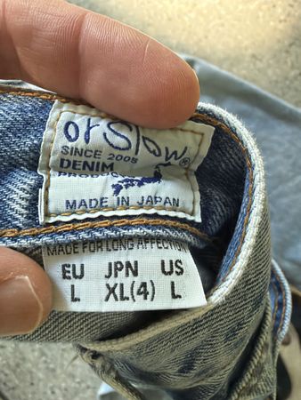 Jean orSlow 105W Denim Fabriqué au Japon Taille L