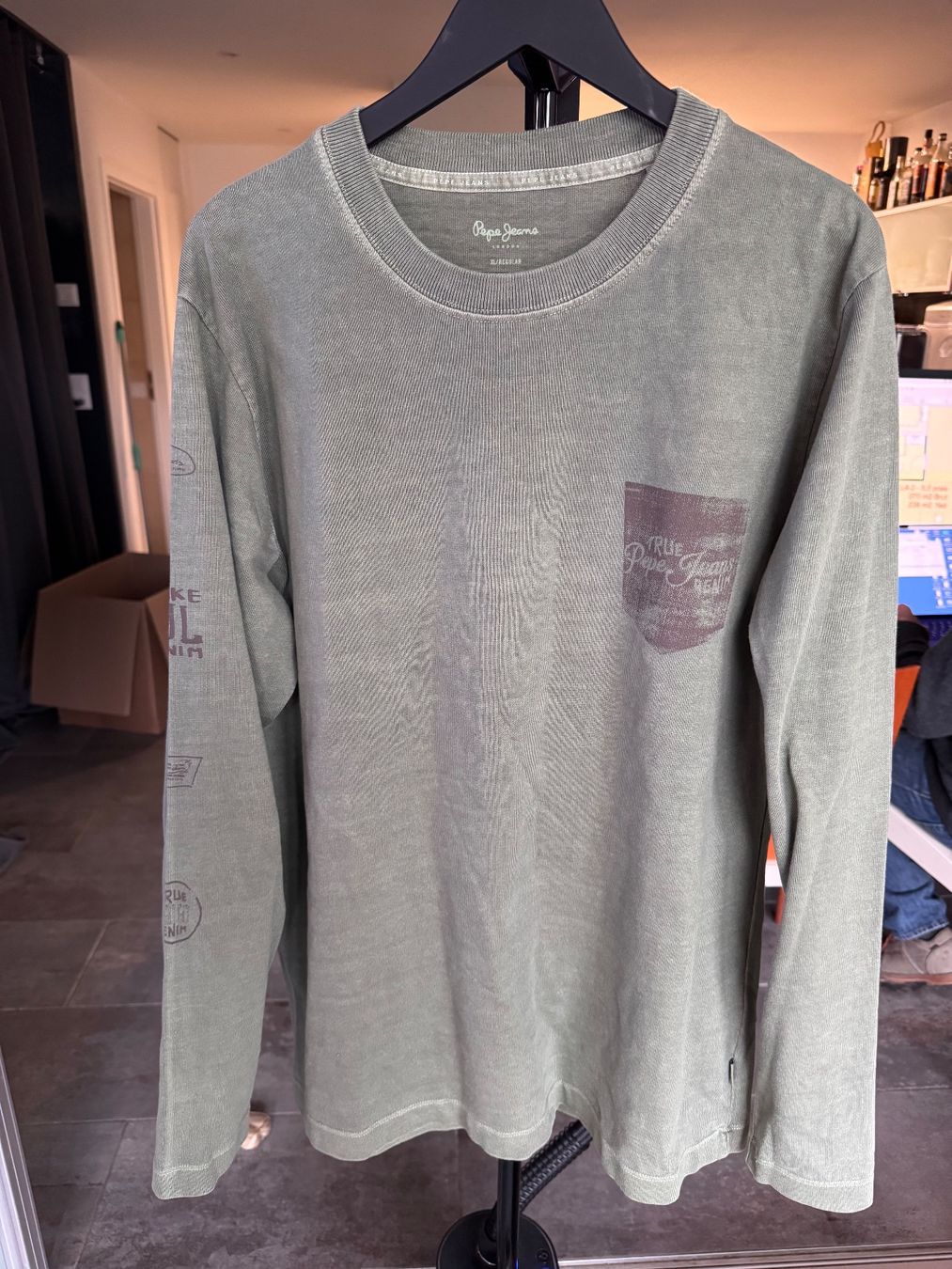 Pepe Jeans Maglioni & Felpe: Pepe Jeans pull authentique vert homme – Nuovo e nell'imballaggio originale da Vuisternens-Romont venduto da gol_xp6p 1