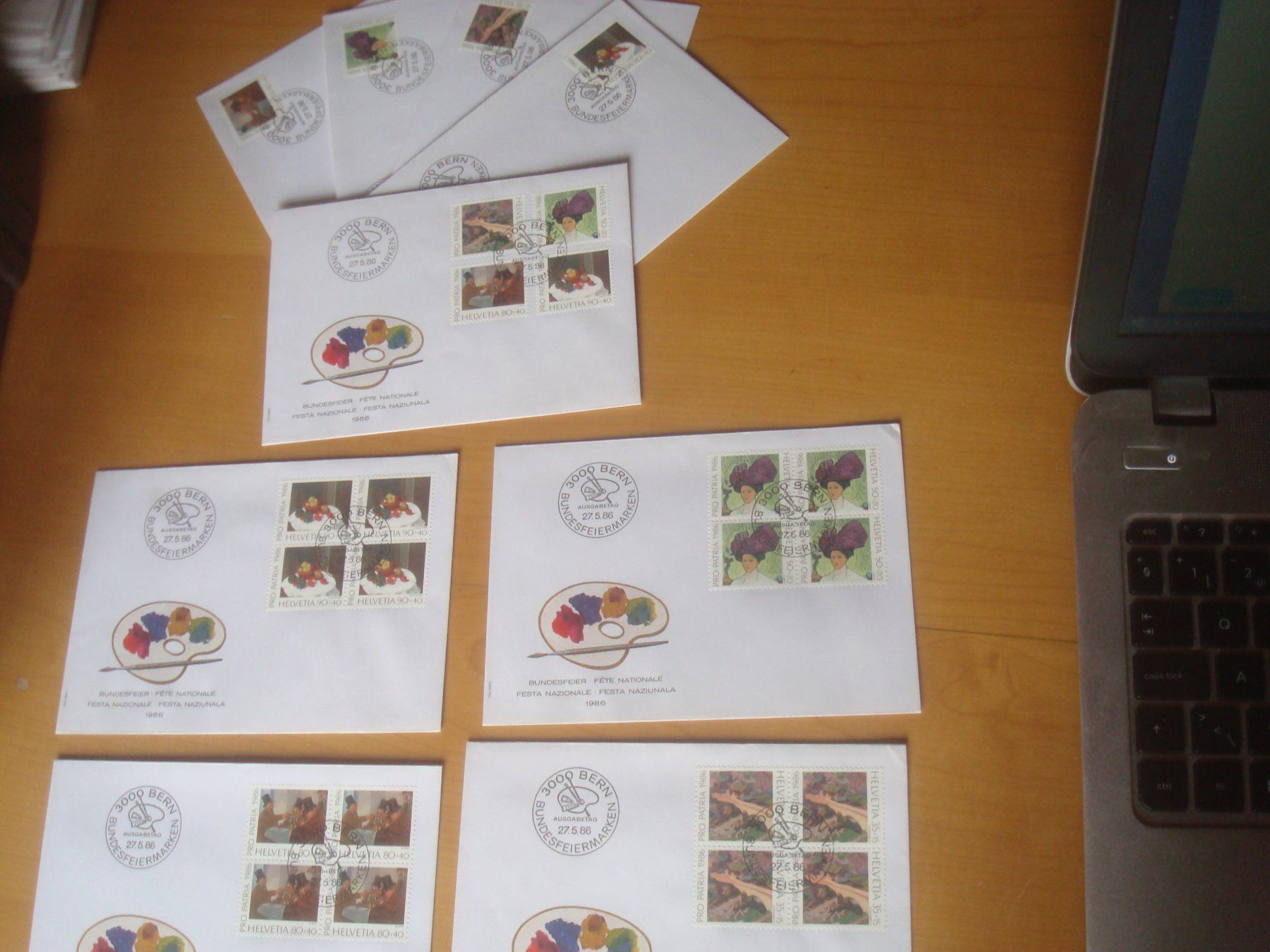 Tutti i francobolli: PP 1986 FDC Serie einzeln und 4er‪ – Usato da Gordola venduto da Polentaefung