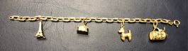 Bettelarmband aus 18 Karat Gelbgold Au 750, Handarbeit