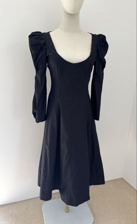 KHAITE Edwina Kleid aus Baumwoll-Popeline Schwarz