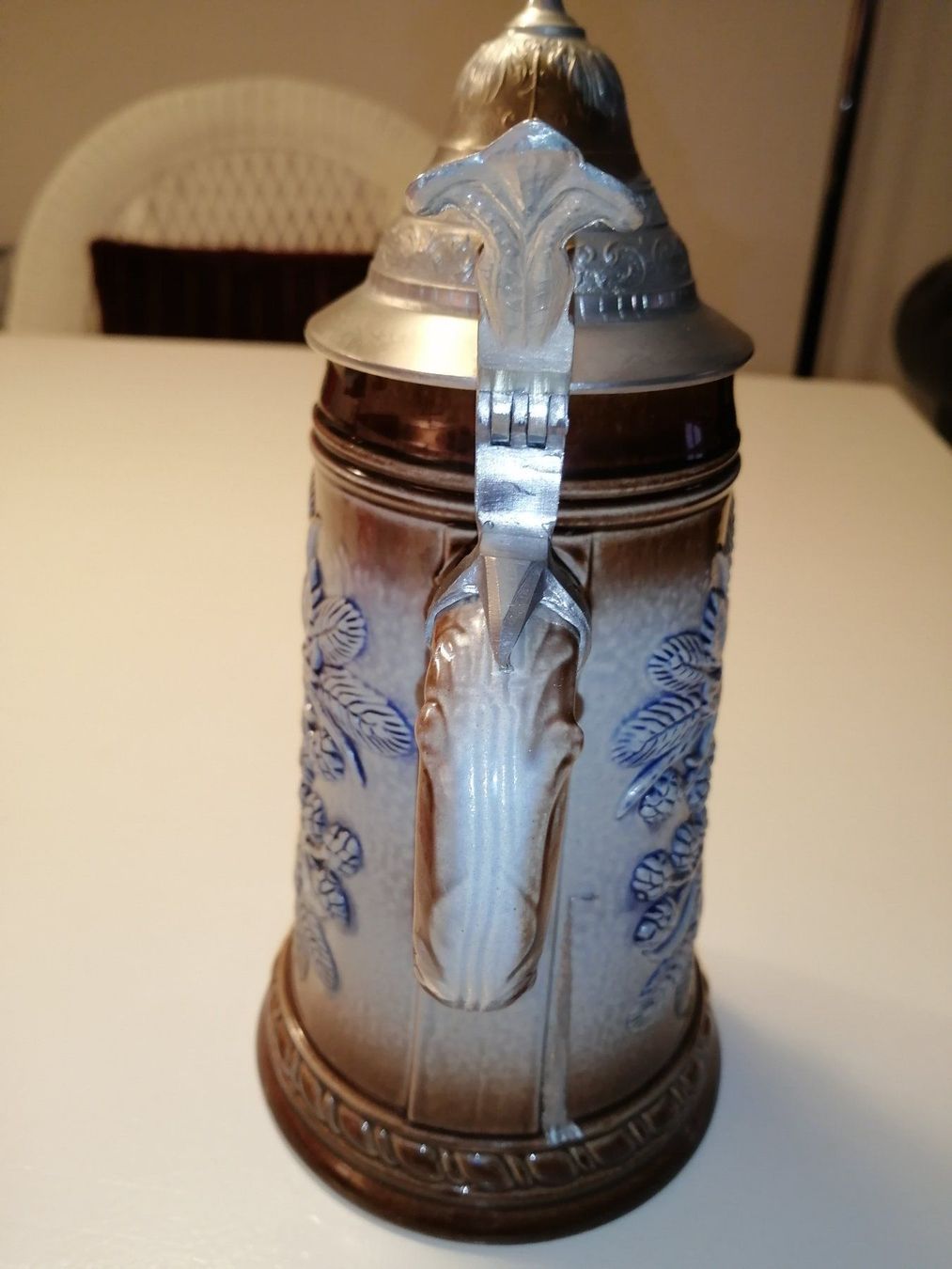 Gläser: Bierkrug  mit Zinndeckel ,26 Hoch – Gebraucht aus Nunningen von silvermoon68 3