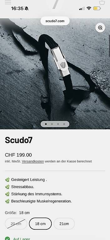 Armbänder & -reifen: Scudo7 Armband Grösse 18 – Neu und originalverpackt aus Zürich von Marti97