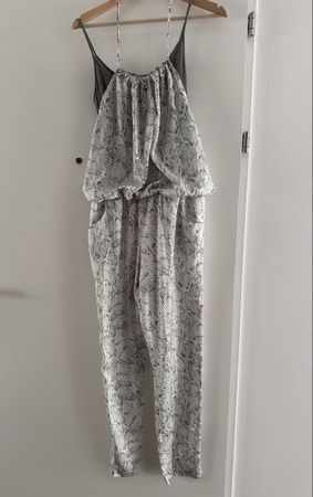 Pinko Sommer Jumpsuit, Schlangenmuster, Grösse 38