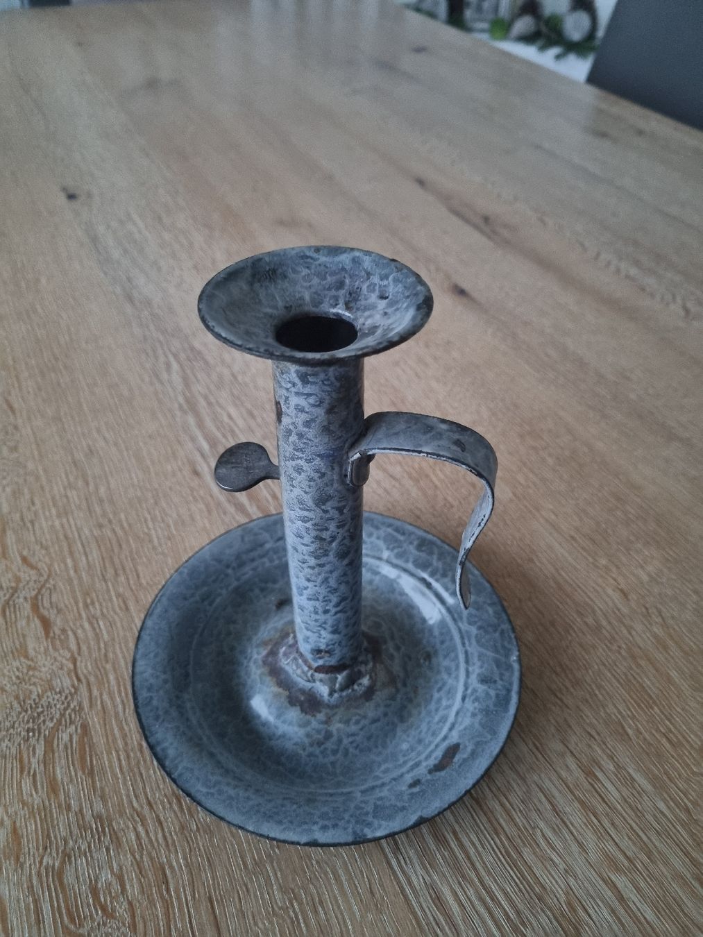 Kerzenständer: Antiker Kerzenständer aus Emaille, Vintage – Gebraucht aus Abtwil SG von danikari 1
