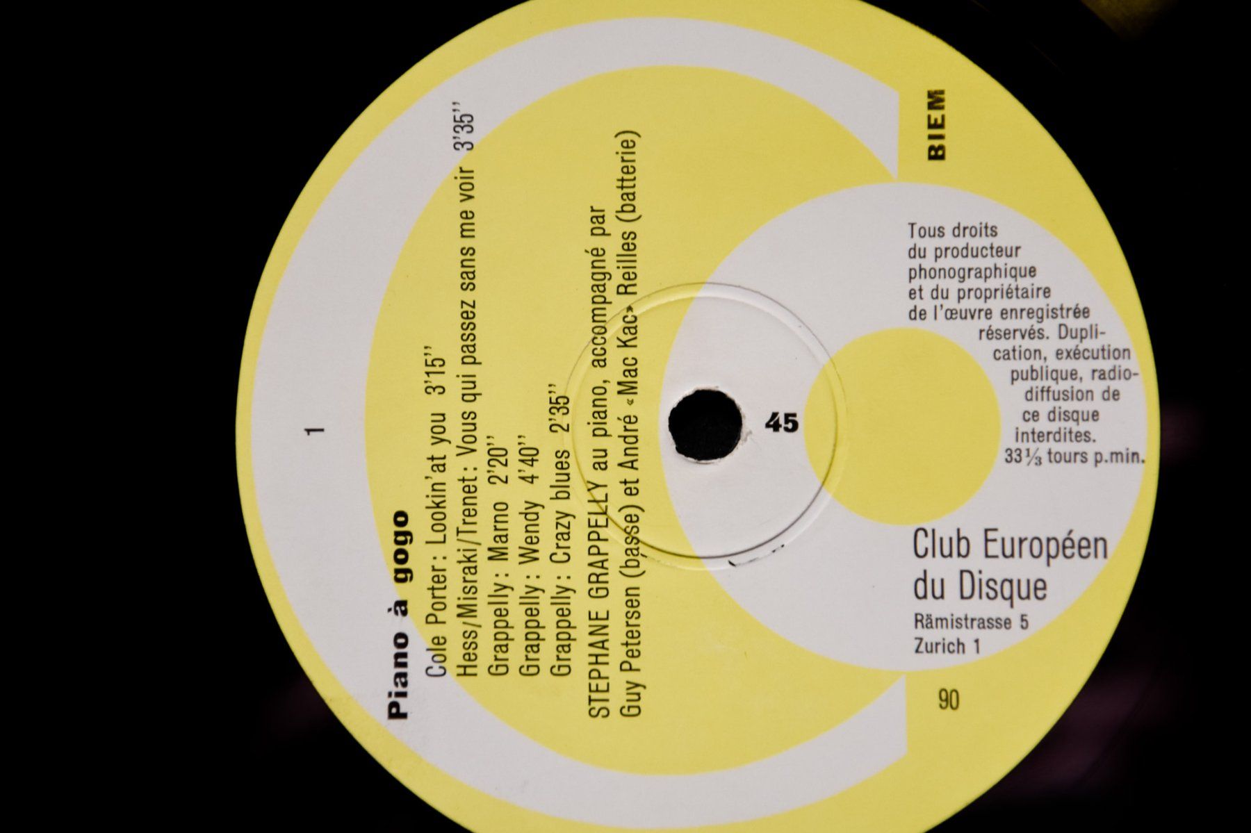 Dischi in vinile: Stéphane Grappelly - Piano à gogo – Usato da Belmont-sur-Yverdon venduto da ag97 2