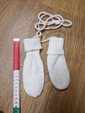 Baby Handschuhe Fäustlinge weiss, neuwertig