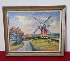 Toggenburger Maler Val Rixen: holländische Windmühle 84/5