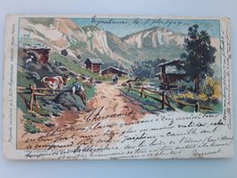 Die Ställe Les Etables Village Suisse, Schweizer Dorf 1904