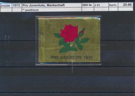 1972 Pro Juventute, Markenheftchen, ** postfrisch