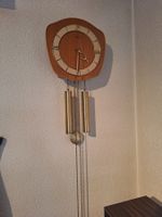 Wand-Pendeluhr Holz Messing Römische Ziffern