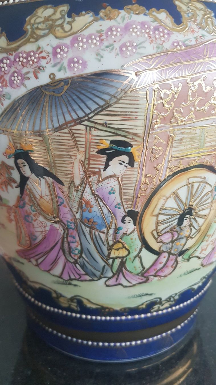 Vasen & Gefässe: Grosse Satsuma Vase aus Privatnachlass – Gebraucht aus Horw von Kunstreich7 7