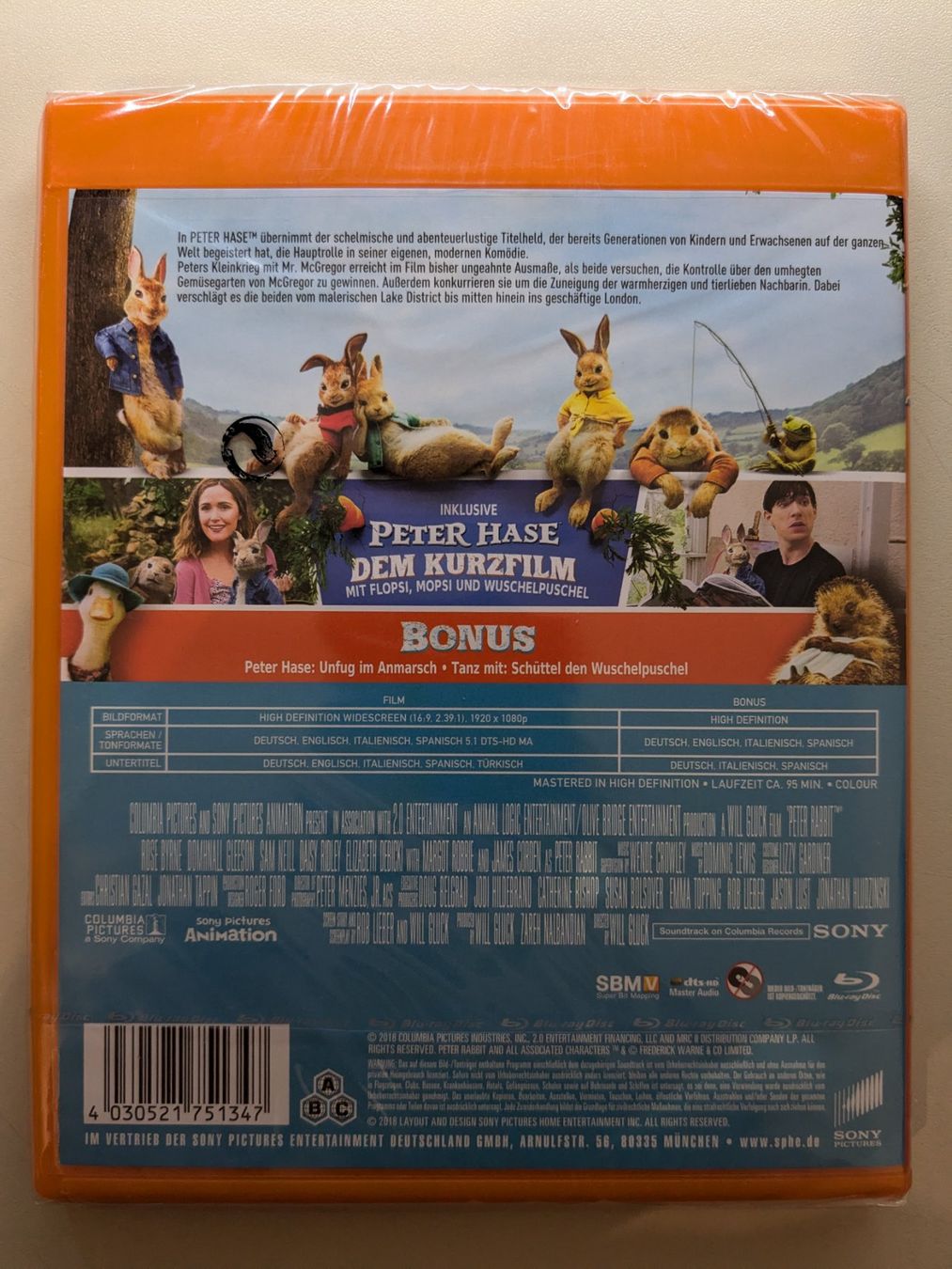 Tutti i DVDs: Peter Hase - Peter Rabbit [Blu-ray/neu&OVP] – Nuovo e nell'imballaggio originale da Port venduto da gecotom 1