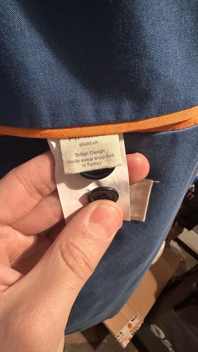 Giacche: Afield Blazer aus 100% Baumwolle, Größe 4, Stahlblau – Usato da Basel venduto da m_carrino 5