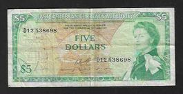 East Caribbean  5  Dollars  Gebraucht